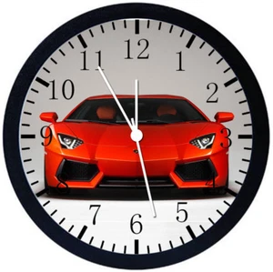 Lamborghini Super Car Black Frame Wall Clock Y83 - Picture 1 of 1