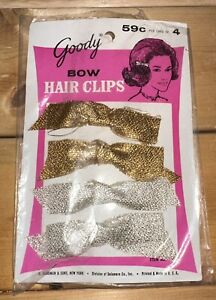 VTG Goody Bow Hair Clip Barrette Made USA Girl Advertising Ephemera No 5624/3