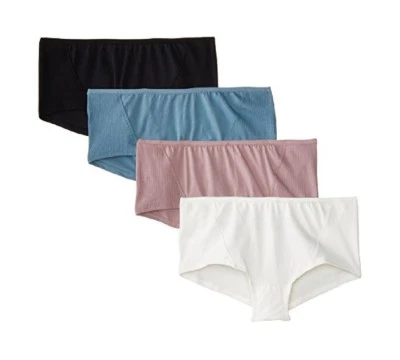 Calcinha Fruit of the Loom feminina ajuste flexível algodão stretch masculina pacote com 4 - Imagem 1 de 3