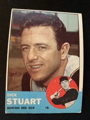 1963 Topps Baseball Card #285 Dick Stuart Boston Red Sox Ex Free Shipping! - Image 1 of 2