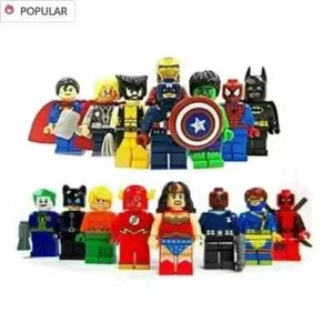 16Pcs Multicolor Super Heroes Mini Figures Dc Set Fit uk - Picture 1 of 1