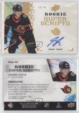 2021-22 SPx Rookie Superscripts Gold /49 Shane Pinto #RSS-SP Rookie Auto RC