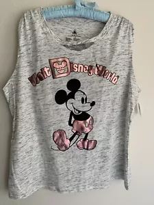 NWT 1X Women Walt Disney World Mickey Mouse Twist Tank T-shirt Plus Size Summer - Picture 1 of 7