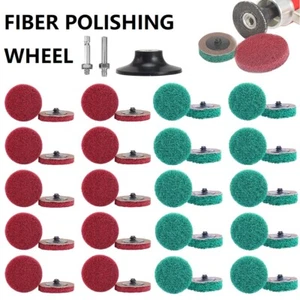 75mm 3" Nylon Fiber Polishing Wheel Quick Change Sanding Discs 1/4" Holder Pad - Picture 1 of 11