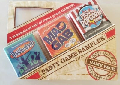 NEW Mattel Party Sampler Games (Balderdash/Mad Gab/Pass the Popcorn)   p5 - Image 1 of 2