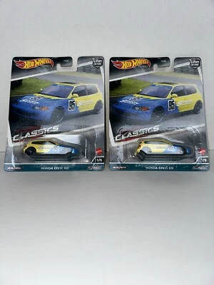 Hot Wheels Premium Modern Classics Honda Civic EG Cuchara Deportes Lote de 2 Foto 1 de 4