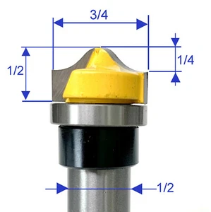 1 Stck. 1/2 Zoll Schaft Faux Eintauchen Roman Ogee erhöhte Platte Router Bit sct-888 - Bild 1 von 12