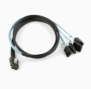 2pcs Mini SAS SFF-8087 36-PIN to 4 SATA 7-PIN HD Splitter Cable 1m 3.2ft - Picture 1 of 4