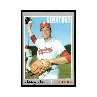 1970 Topps Baseball Card Casey Cox Washington Senators #281 - Image 1 of 3