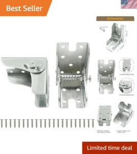 90-Degree Self-Locking Brackets - Zinc Plated Folding Table Hinge Support - Picture 1 of 6