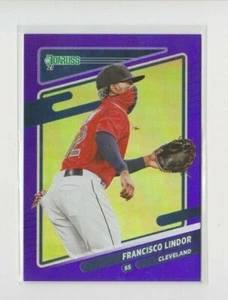 FRANCISCO LINDOR '21 DONRUSS PURPLE HOLO PARALLEL CARD-GRAB THIS SWEET CARD NOW! - Picture 1 of 11