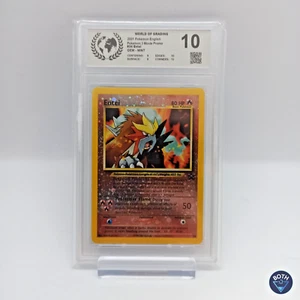 Pokémon Entei PSA / WOG 10 • Lámina Inversa HOLO Black Star Promo 3 Películas #34 COMO NUEVO - Imagen 1 de 2