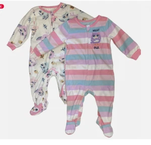 ABSORBA Baby Girls 2 Pack Fleece Owl Blanket Sleepers (PINK MULTI 12M)NWT - Picture 1 of 1
