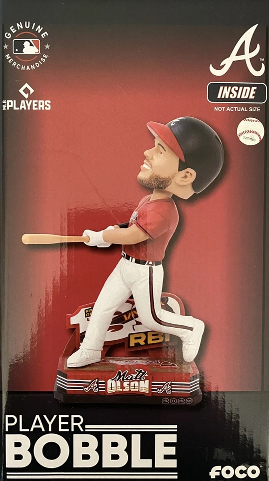 Matt Olson Atlanta Braves Franchise Single-Season RBI Record Bobblehead #18/72 - Image 1 of 1