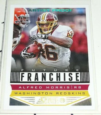 2013 Score ALFRED MORRIS #330 Artist Proof/32 Redskins GIANTS Florida Atlantic - Image 1 of 2