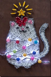 DIY String Art Creative Woman Kit NICE KITTY Stitching Handmade Embroidery Kits - Picture 1 of 8