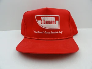 Vintage Vincent Giordano The Finest Oven Roasted Beef Werbung Druckknopflasche Mütze - Bild 1 von 7