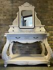 French influenced Antique Ornate Dressing Table, Professionally Refurbished.