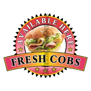 Pegatina de mazorcas frescas vendidas aquí - letrero de catering ventana café restaurante helado - Imagen 1 de 1