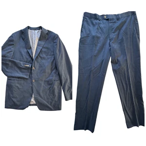 Suit Supply REDA Suit Blazer + 2 pant Wool Blue Black mixed Men Sz 48L-Pant 50 - Picture 1 of 18