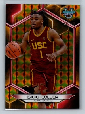 2023-4 Bowman's Best Basketball Isaiah Collier Gold Geo /50 - Image 1 of 2