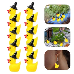 10 Pcs Hat Ornaments Cool Duck Rubber Ducks Baby - Picture 1 of 12