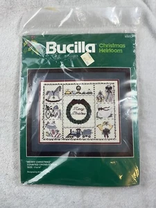 De Colección Bucilla Navidad Reliquia Contada Punto de Cruz Kit Feliz Navidad #82311 - Imagen 1 de 6