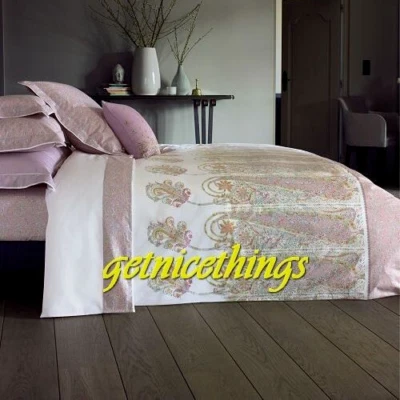 Nueva Sábana Ajustable Completa Yves Delorme Rangún Art Nouveau Floral Multi Francia Foto 1 de 4