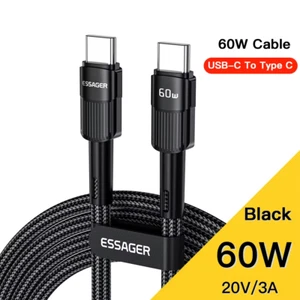 Essager 100W USB Type C to USB C Cable USB-C PD Fast Charging Charger Wire Cord  - Photo 1 sur 16