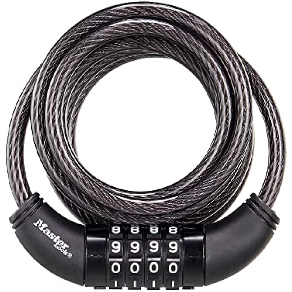 Master Lock 8114D Bike Cable With Combination Barrel 6'
