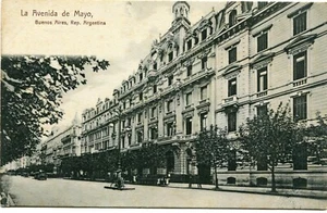 ARGENTINA (Y327) postcard BUENOS AIRES LA AVENIDA DE MAYO not travelled - Picture 1 of 2