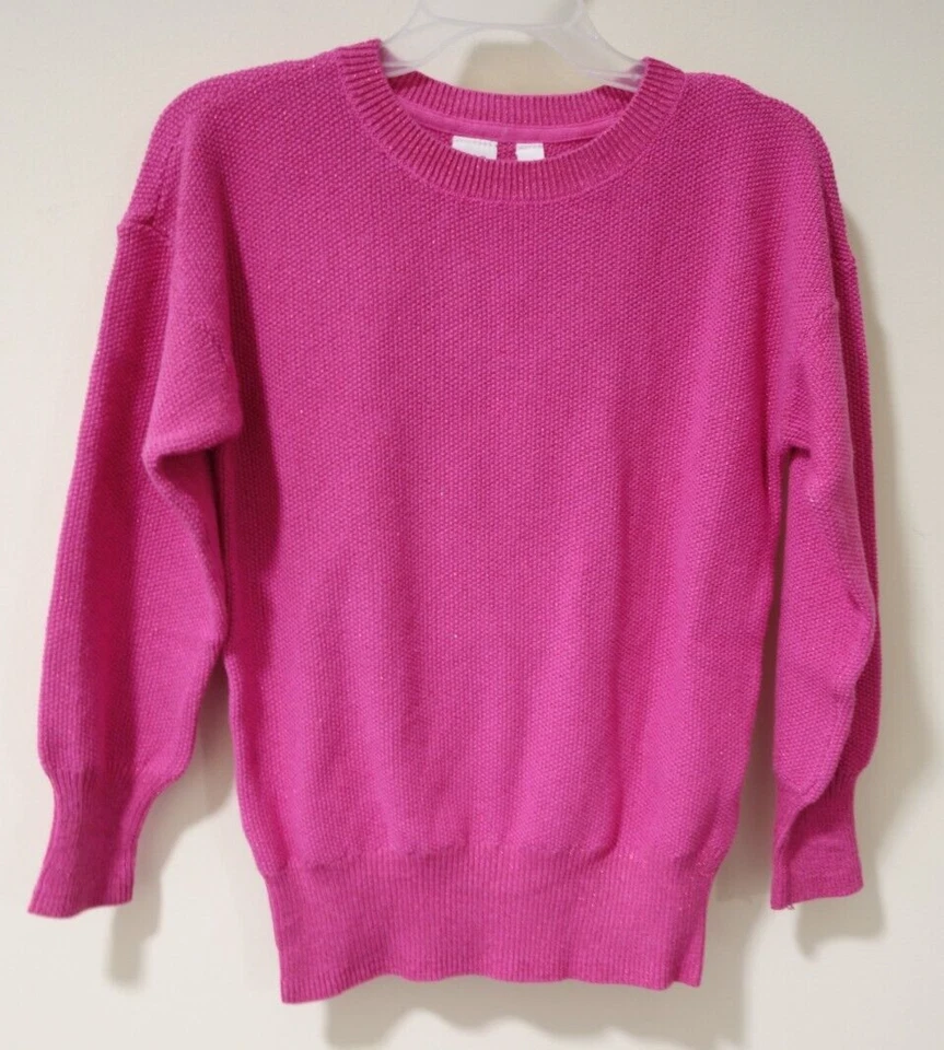 NWT Gap Kids Sparkly Pink Slouchy Sweater Girl's Size XS / 4-5 - Image 1 of 1
