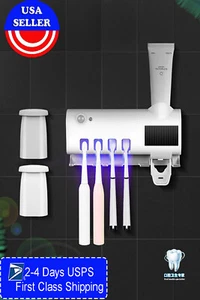UV Licht Sterilisator Zahnpastaspender Zahnbürstenhalter Reiniger Automatisch USA - Bild 1 von 5