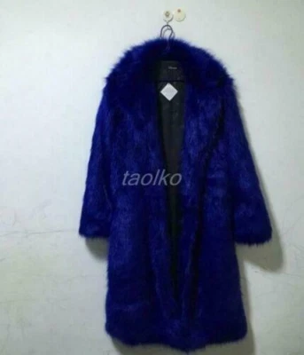 Мужской лацкан воротник середины длиной искусственного меха зимние кроличьего парка этап Запад пальто - Изображение 1 из 4