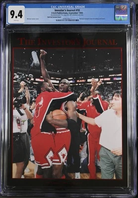 1993 INVESTOR'S JOURNAL RED Foil Michael Jordan CGC 9.4 w/cards -1 Higher /425 - Image 1 of 3