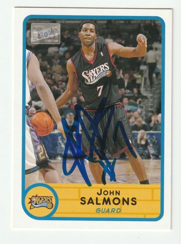 John Salmons Signed 2003-04 Bazooka Card Auto 76ers Sixers Topps Autograph COA - Image 1 of 1