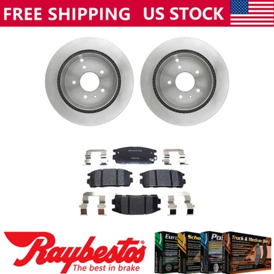 Rotores de freno traseros + accesorios de pastillas de freno de cerámica para Chevrolet Equinox 2007-2009 Foto 1 de 4