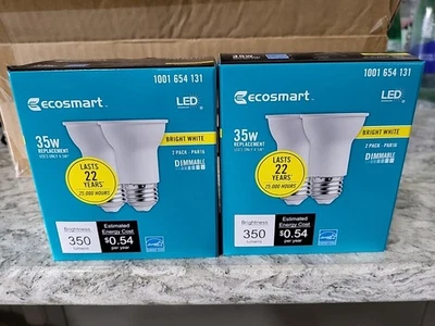 Qty 4EcoSmart 35W LED Light Bulbs*2x2pk*PAR16*Dimmable*Flood*Free 1Day Shipping  - Image 1 of 3