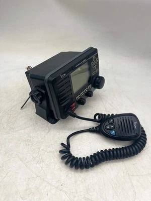 iCom IC-M506 VHF Marine Radio w/ Front HM-205B Mic, Mount Bracket (Used) - Image 1 of 4
