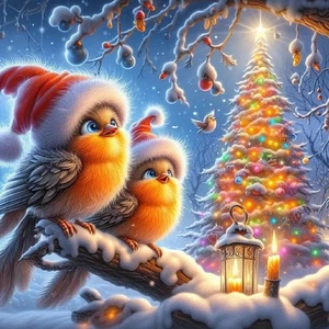 Kit Pittura Arte Diamante Uccellini 5D per Adulti Principianti, Fai da Te Natale Diamante Pa - Foto 1 di 5