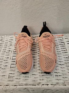 NIKE AIR MAX 270 SNEAKERS WOMENS SZ 7 STARDUST PINKCORAL BLACK AH6789-600 EUC - Picture 1 of 10