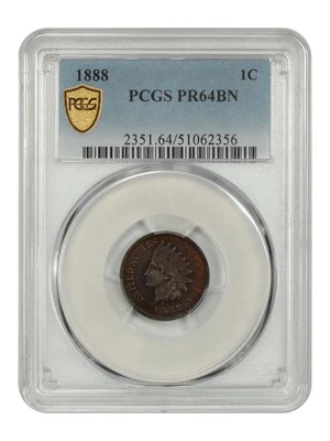 1888 1C PCGS PR64BN - Indian Cent - Popular Proof Indian - Image 1 of 4