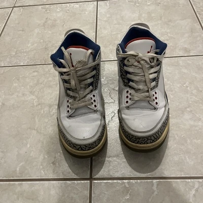 Размер 10,5 - Jordan 3 ретро оригинальный средний истинно синий - Изображение 1 из 4