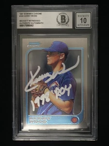 1997 Bowman Chrome #183 Kerry Wood BGS Authentic HAND SIGNED AUTO - Picture 1 of 2