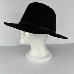 Neu mit Etikett Brixton Fedora Wesley 100 % Wollfilz 7 1/2 L verstaubar schwarz Outlaw Boho - Bild 1 von 16
