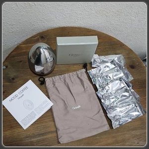 Christofle Mood Coffee Espresso Spoon 6 Set Egg Shaped Box Silver with Box New - Picture 1 of 5