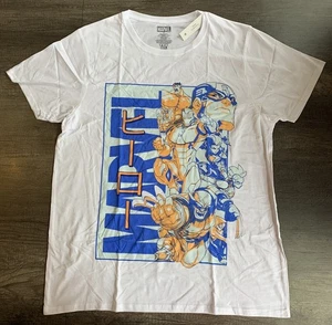 Camiseta blanca SS KIAI estilo anime Avengers X-Men XL Marvel Super Heroes para hombre - Imagen 1 de 3