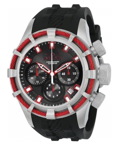 Invicta Bolt Sport Men's 50mm Chronograph Black Silicone Strap Watch 22151 - Picture 1 of 11