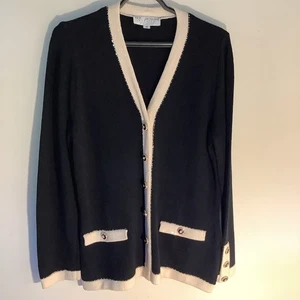 st john evening 12 Sequins Jeweled Long Cardigan Sweater - Picture 1 of 17