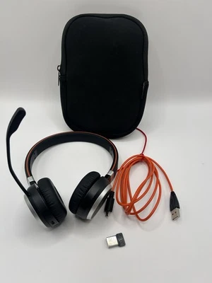 Jabra Evolve 65 MS Wireless Stereo Headset with Noise Cancelling Mic Free S&H - Image 1 of 4